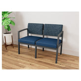 Lenox Steel Waiting Reception 2 Seat Tandem Seating Metal Frame No Center Arm