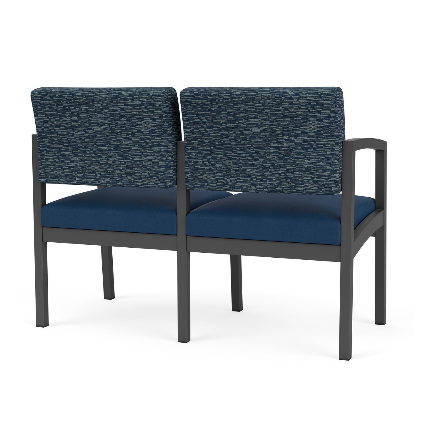 Lenox Steel Waiting Reception 2 Seat Tandem Seating Metal Frame No Center Arm