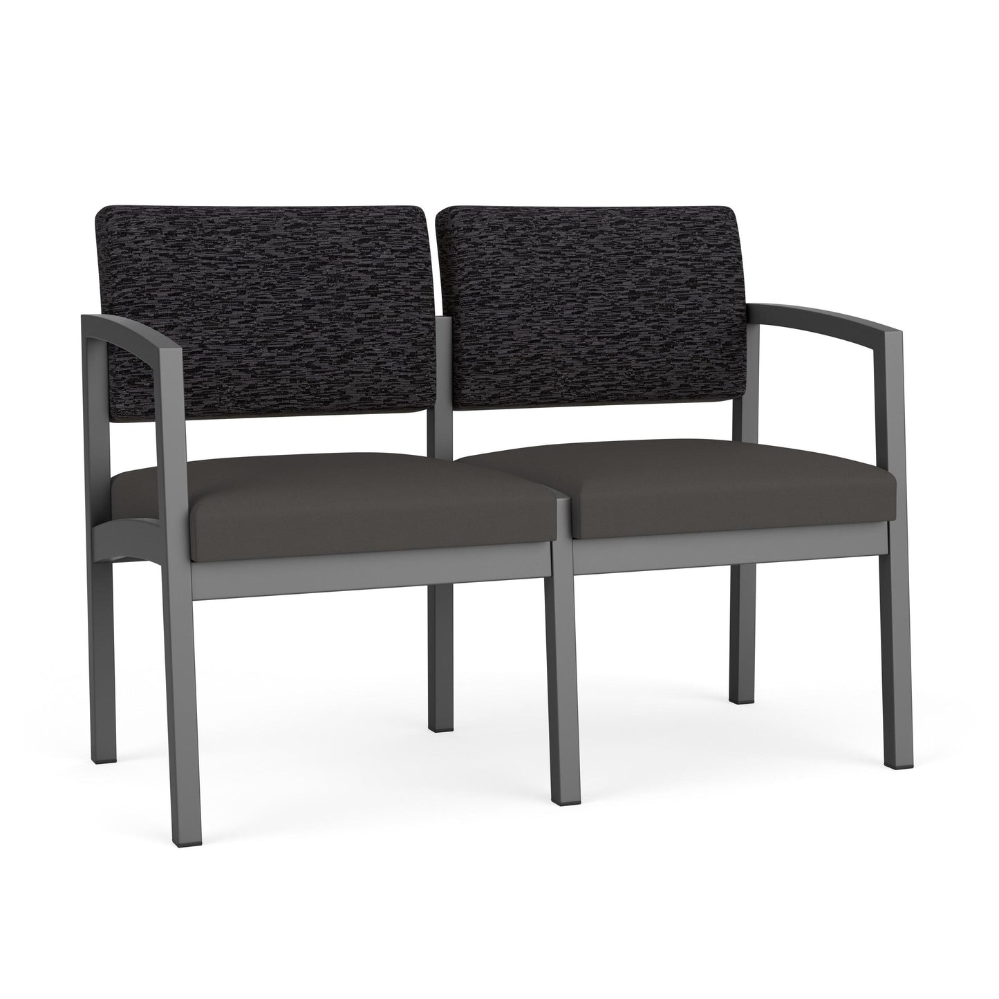 Lenox Steel Waiting Reception 2 Seat Tandem Seating Metal Frame No Center Arm