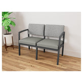 Lenox Steel Waiting Reception 2 Seat Tandem Seating Metal Frame No Center Arm