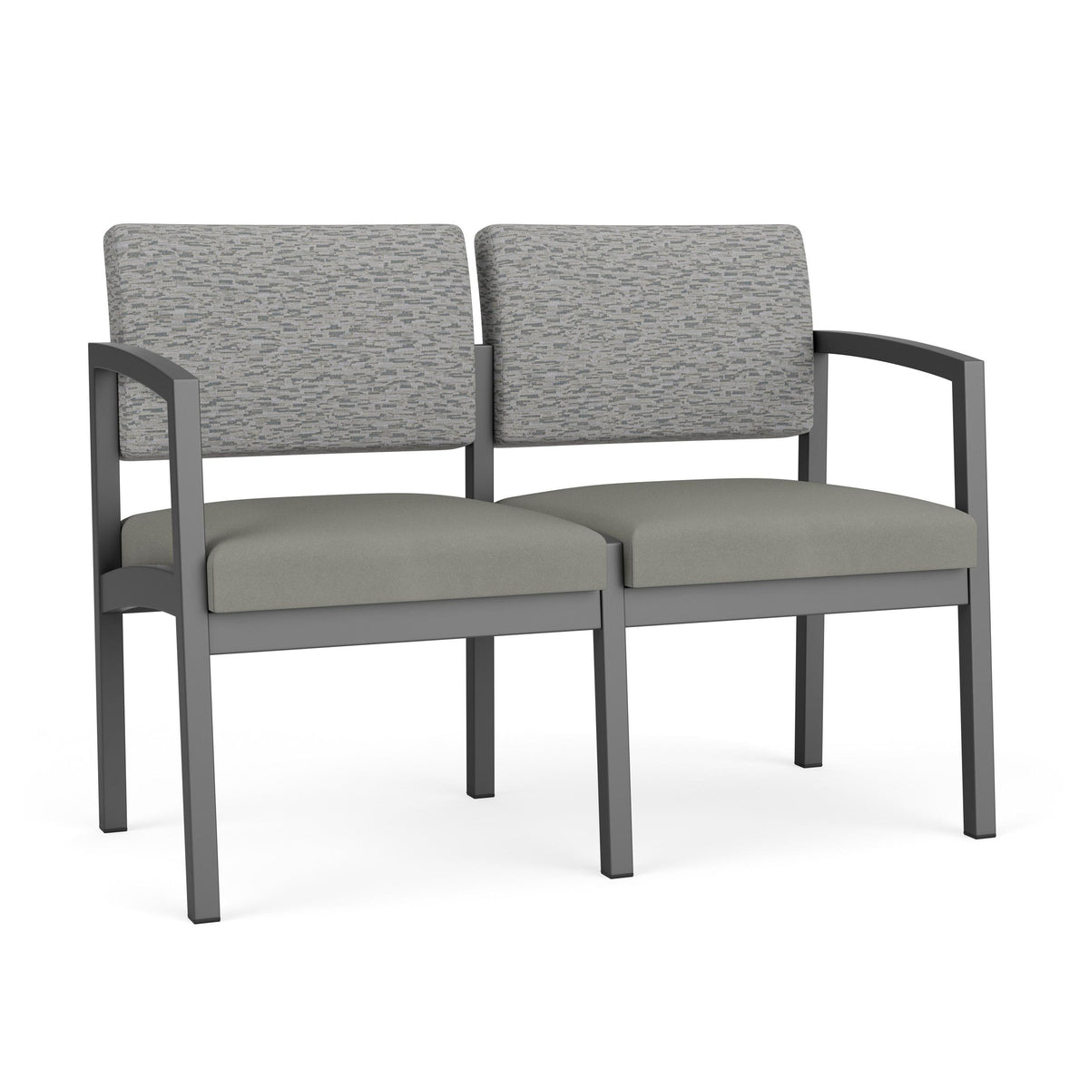 Lenox Steel Waiting Reception 2 Seat Tandem Seating Metal Frame No Center Arm