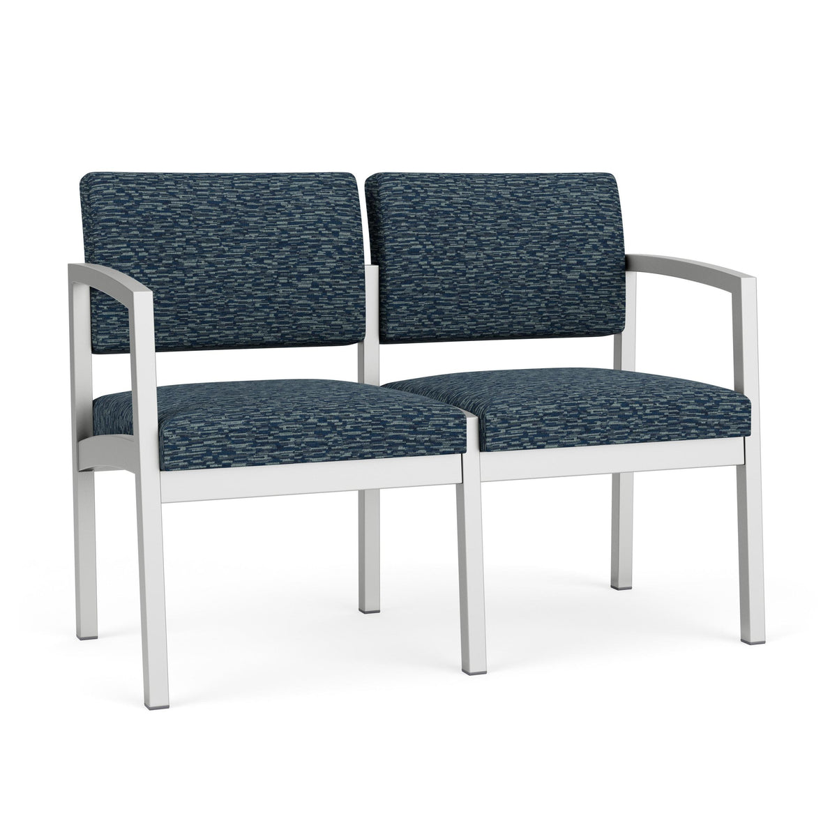 Lenox Steel Waiting Reception 2 Seat Tandem Seating Metal Frame No Center Arm