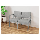 Lenox Steel Waiting Reception 2 Seat Tandem Seating Metal Frame No Center Arm
