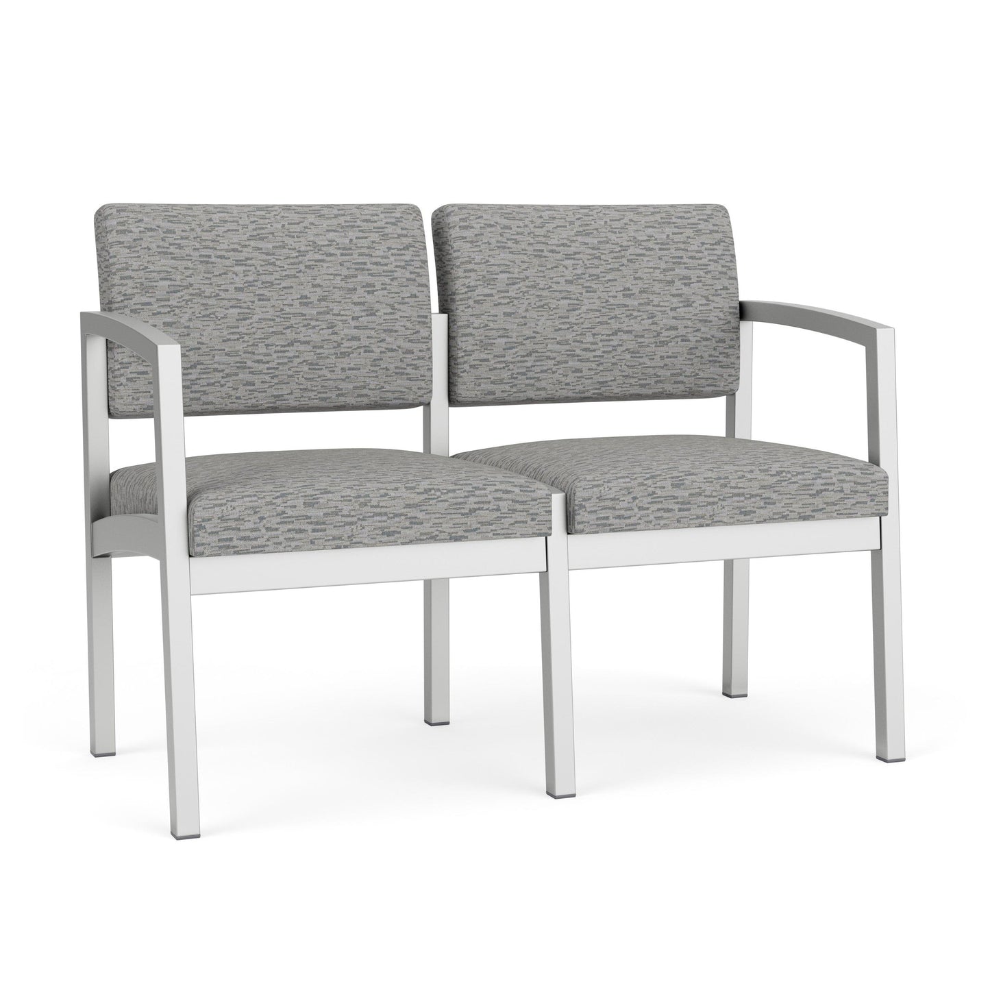 Lenox Steel Waiting Reception 2 Seat Tandem Seating Metal Frame No Center Arm