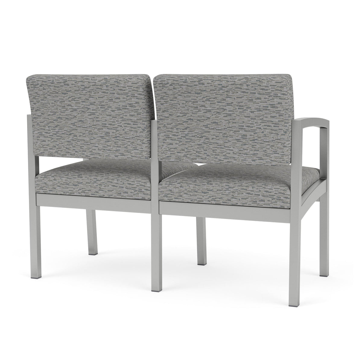 Lenox Steel Waiting Reception 2 Seat Tandem Seating Metal Frame No Center Arm