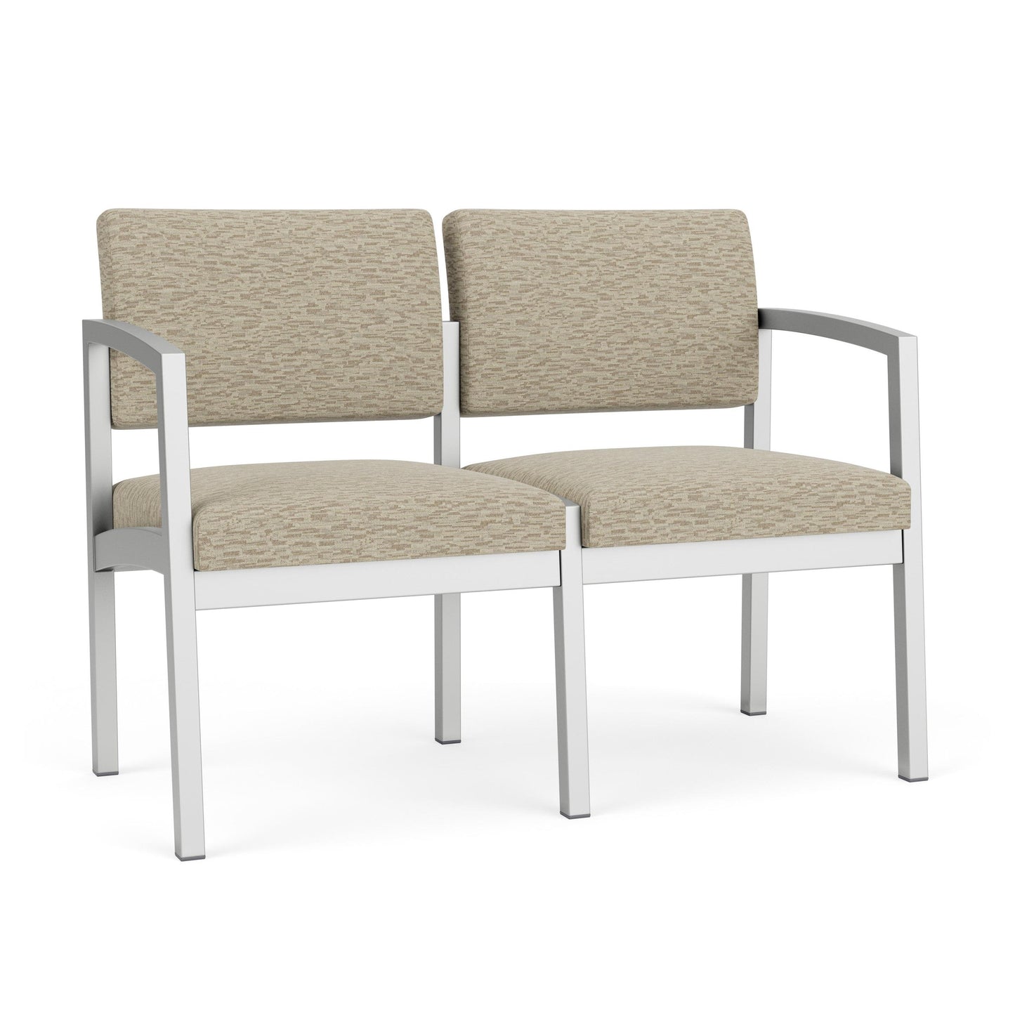 Lenox Steel Waiting Reception 2 Seat Tandem Seating Metal Frame No Center Arm