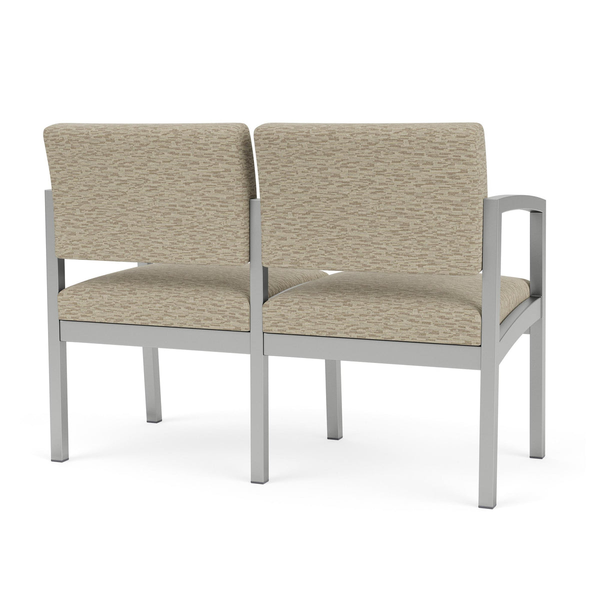 Lenox Steel Waiting Reception 2 Seat Tandem Seating Metal Frame No Center Arm