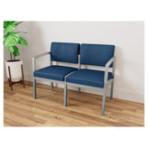 Lenox Steel Waiting Reception 2 Seat Tandem Seating Metal Frame No Center Arm