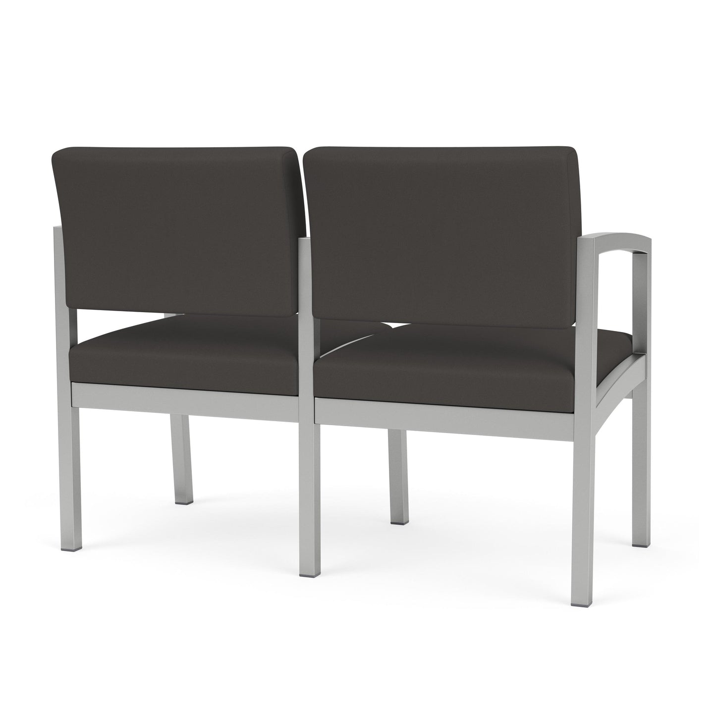 Lenox Steel Waiting Reception 2 Seat Tandem Seating Metal Frame No Center Arm