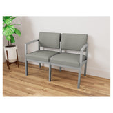 Lenox Steel Waiting Reception 2 Seat Tandem Seating Metal Frame No Center Arm
