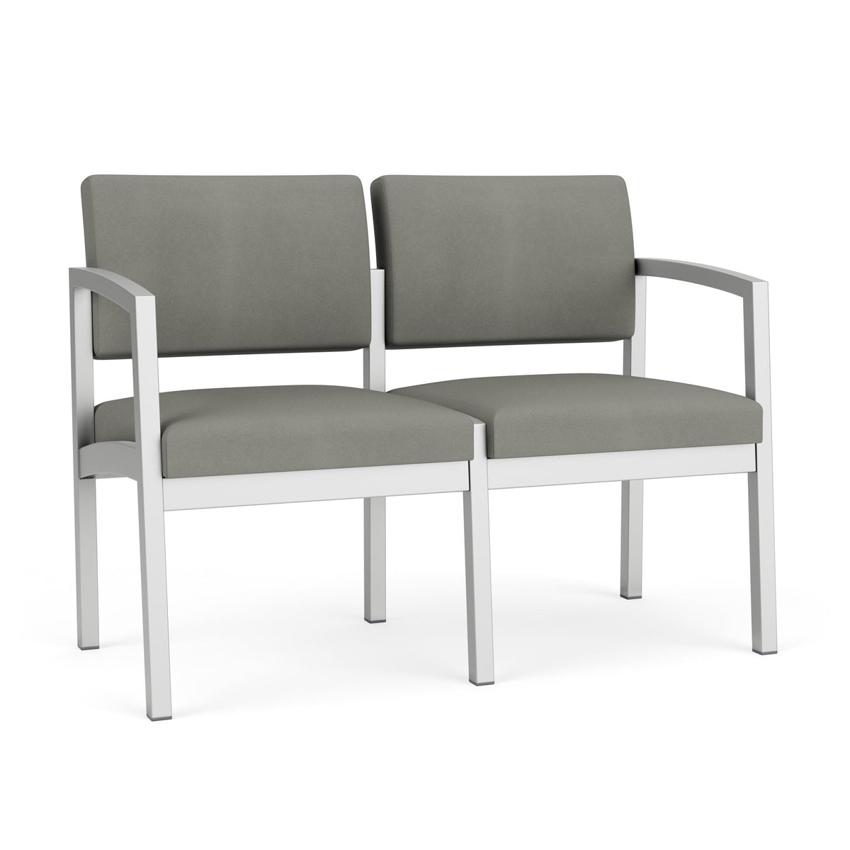Lenox Steel Waiting Reception 2 Seat Tandem Seating Metal Frame No Center Arm