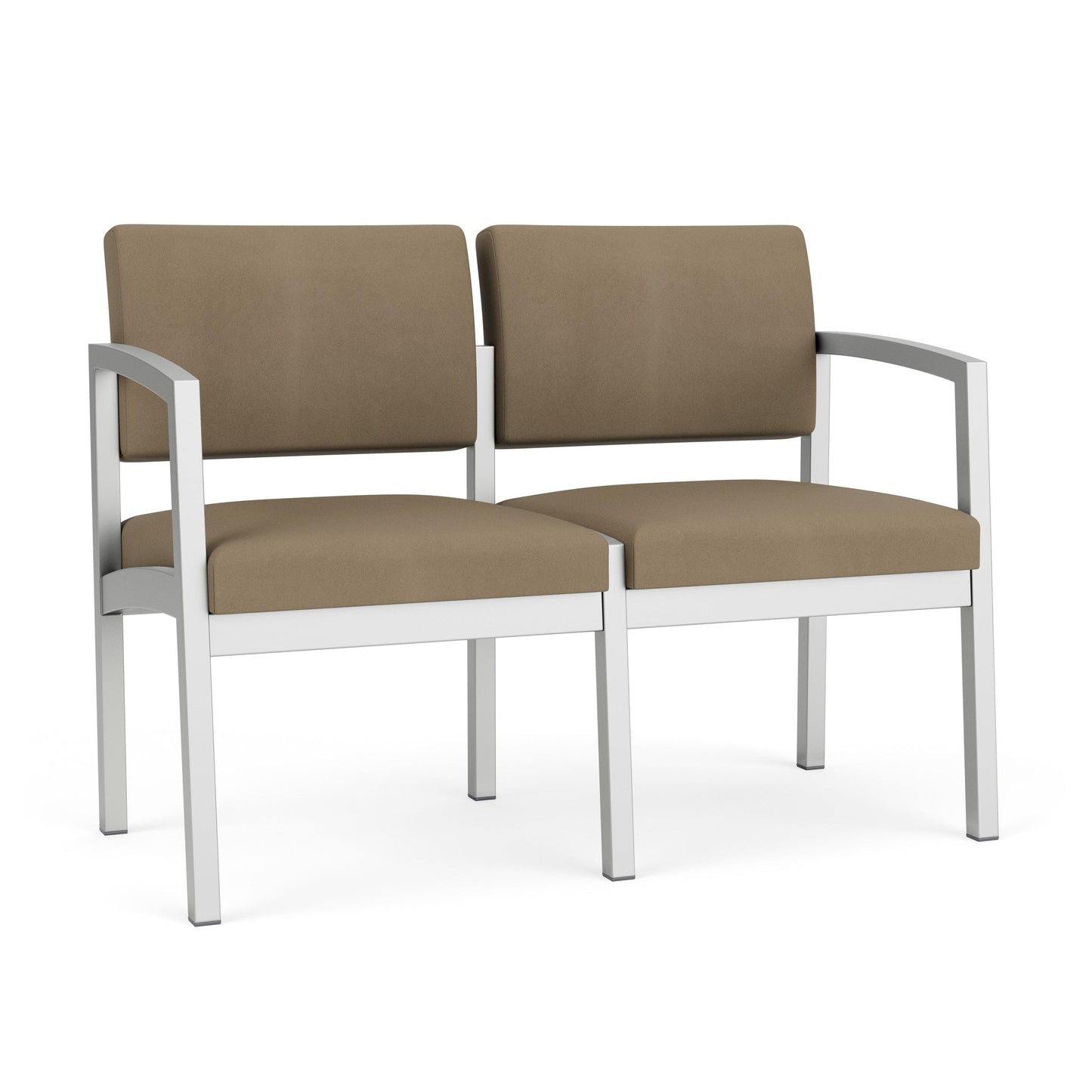 Lenox Steel Waiting Reception 2 Seat Tandem Seating Metal Frame No Center Arm