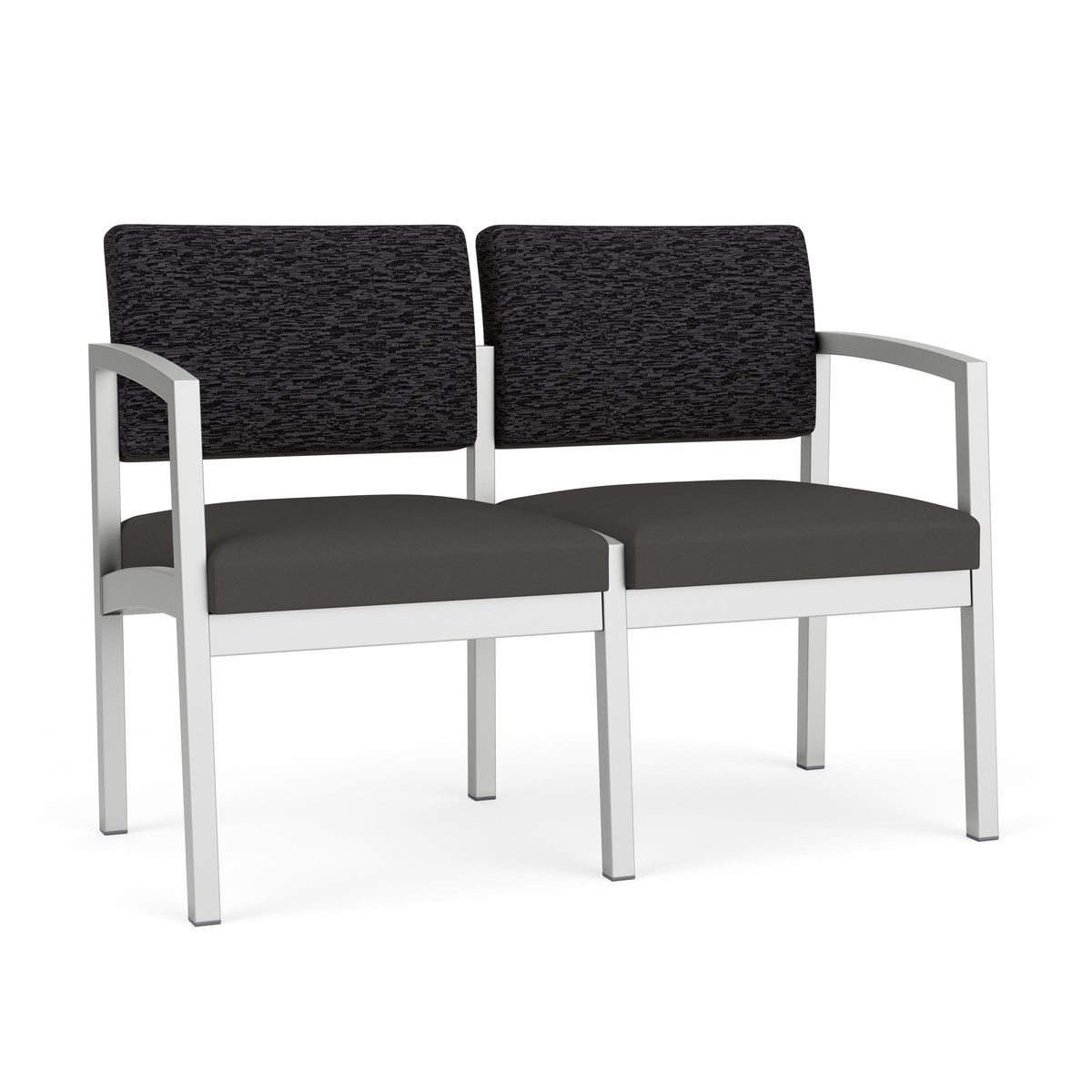 Lenox Steel Waiting Reception 2 Seat Tandem Seating Metal Frame No Center Arm