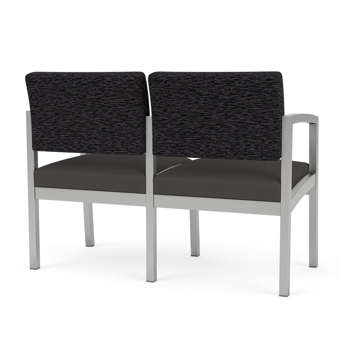 Lenox Steel Waiting Reception 2 Seat Tandem Seating Metal Frame No Center Arm