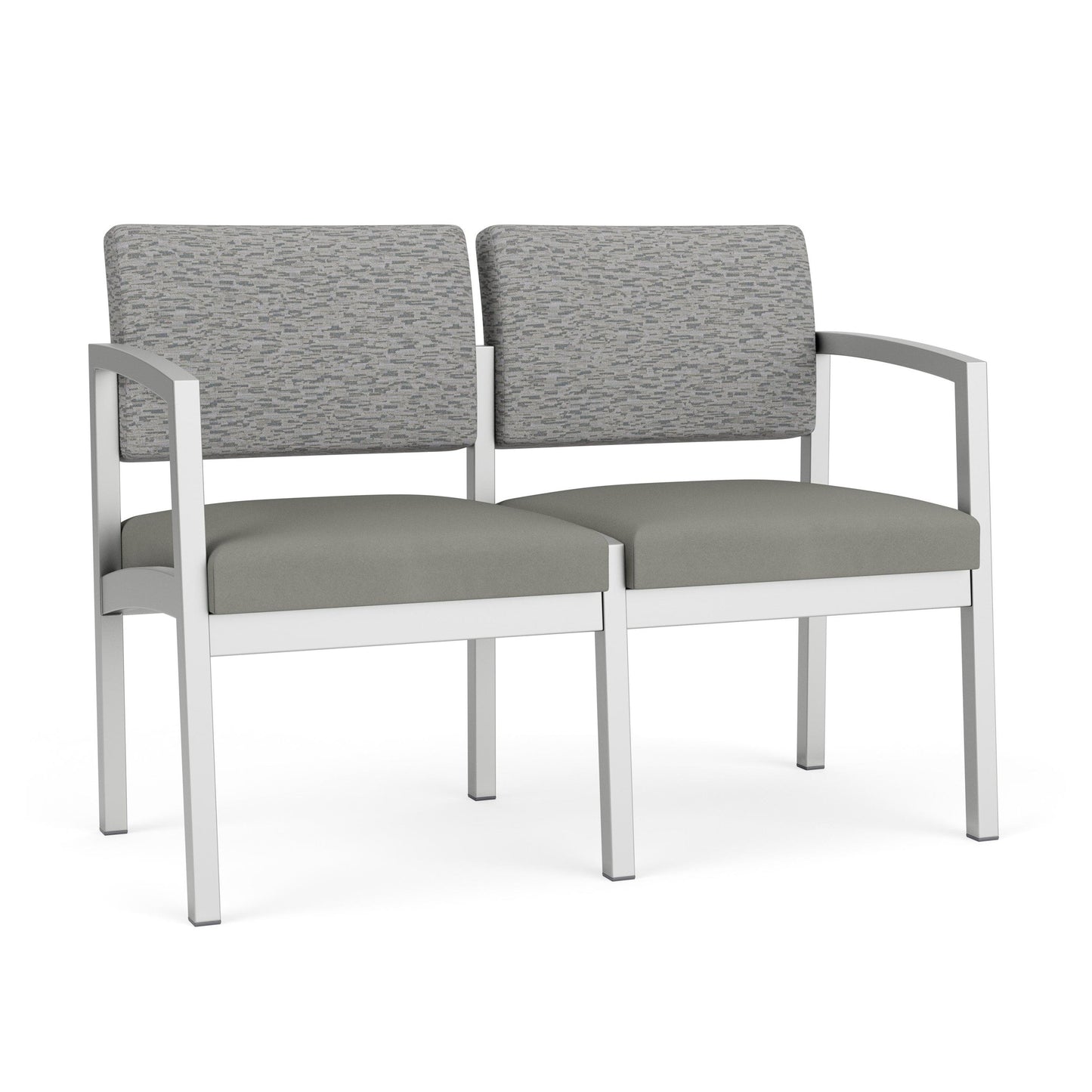 Lenox Steel Waiting Reception 2 Seat Tandem Seating Metal Frame No Center Arm