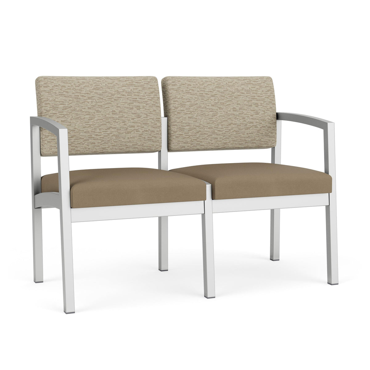 Lenox Steel Waiting Reception 2 Seat Tandem Seating Metal Frame No Center Arm