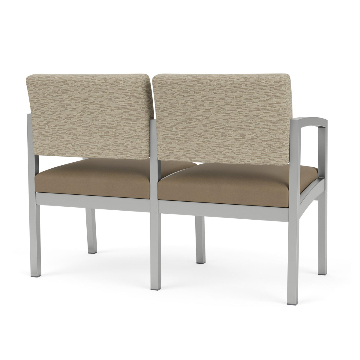Lenox Steel Waiting Reception 2 Seat Tandem Seating Metal Frame No Center Arm