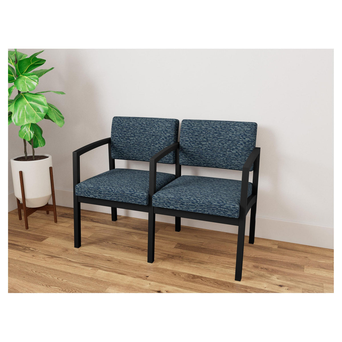 Lenox Steel Waiting Reception 2 Seat Tandem Seating Metal Frame