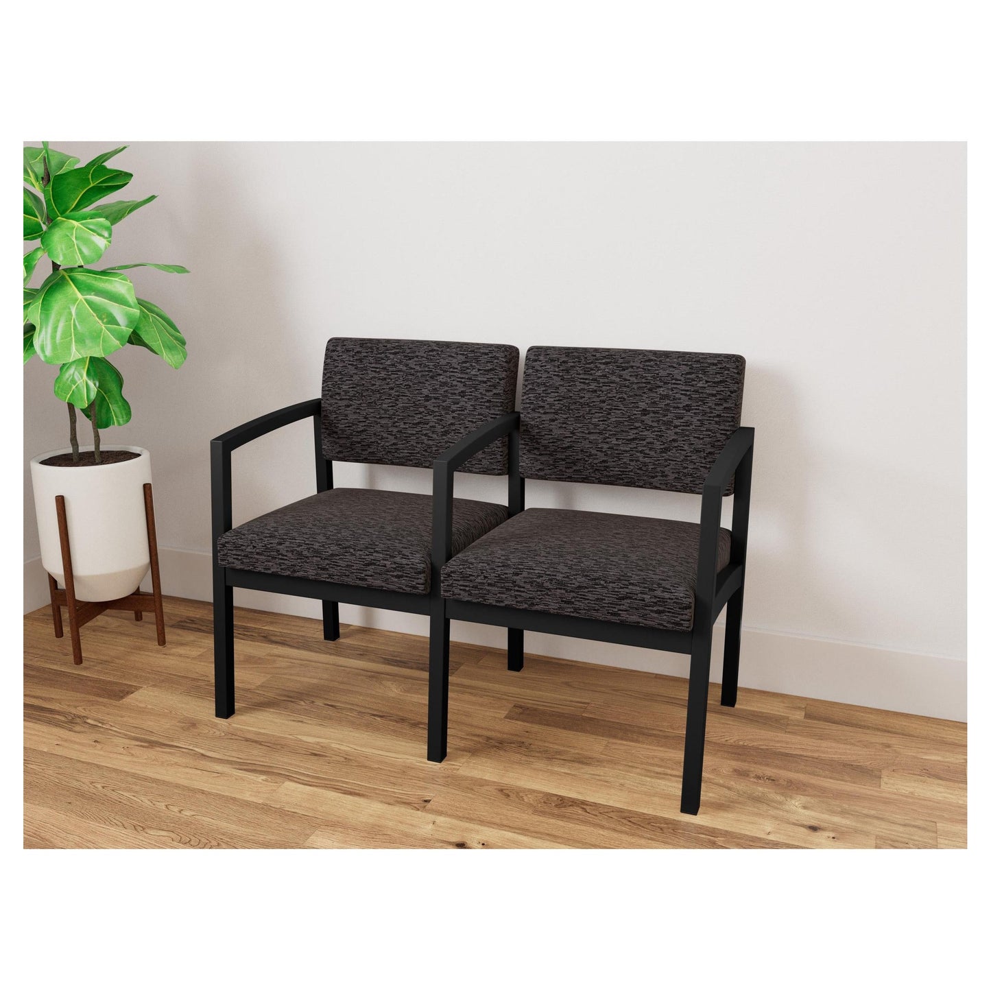 Lenox Steel Waiting Reception 2 Seat Tandem Seating Metal Frame