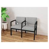 Lenox Steel Waiting Reception 2 Seat Tandem Seating Metal Frame