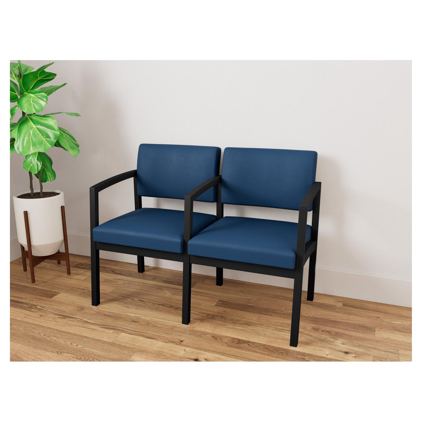 Lenox Steel Waiting Reception 2 Seat Tandem Seating Metal Frame