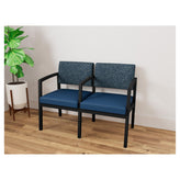 Lenox Steel Waiting Reception 2 Seat Tandem Seating Metal Frame