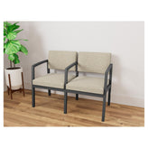 Lenox Steel Waiting Reception 2 Seat Tandem Seating Metal Frame