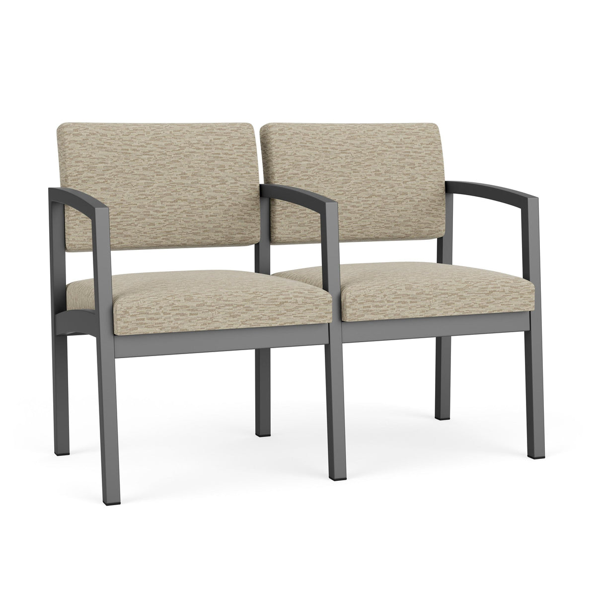 Lenox Steel Waiting Reception 2 Seat Tandem Seating Metal Frame