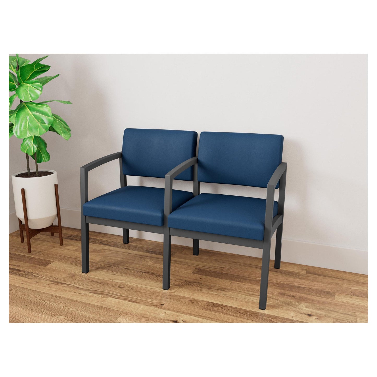 Lenox Steel Waiting Reception 2 Seat Tandem Seating Metal Frame