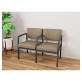 Lenox Steel Waiting Reception 2 Seat Tandem Seating Metal Frame