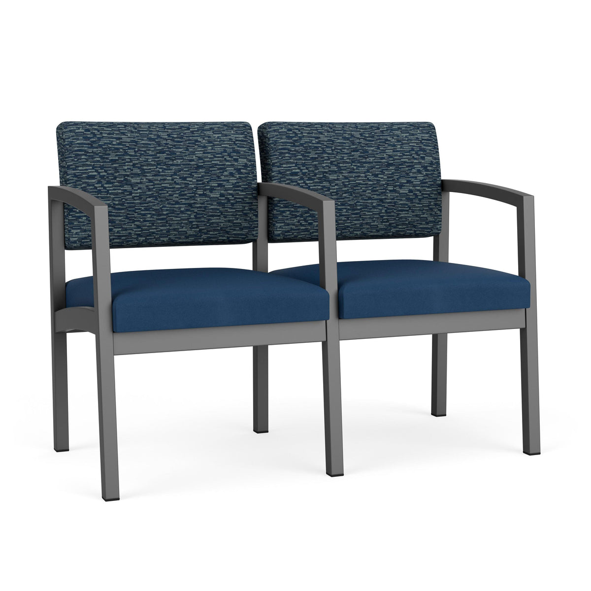Lenox Steel Waiting Reception 2 Seat Tandem Seating Metal Frame