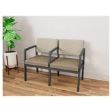 Lenox Steel Waiting Reception 2 Seat Tandem Seating Metal Frame