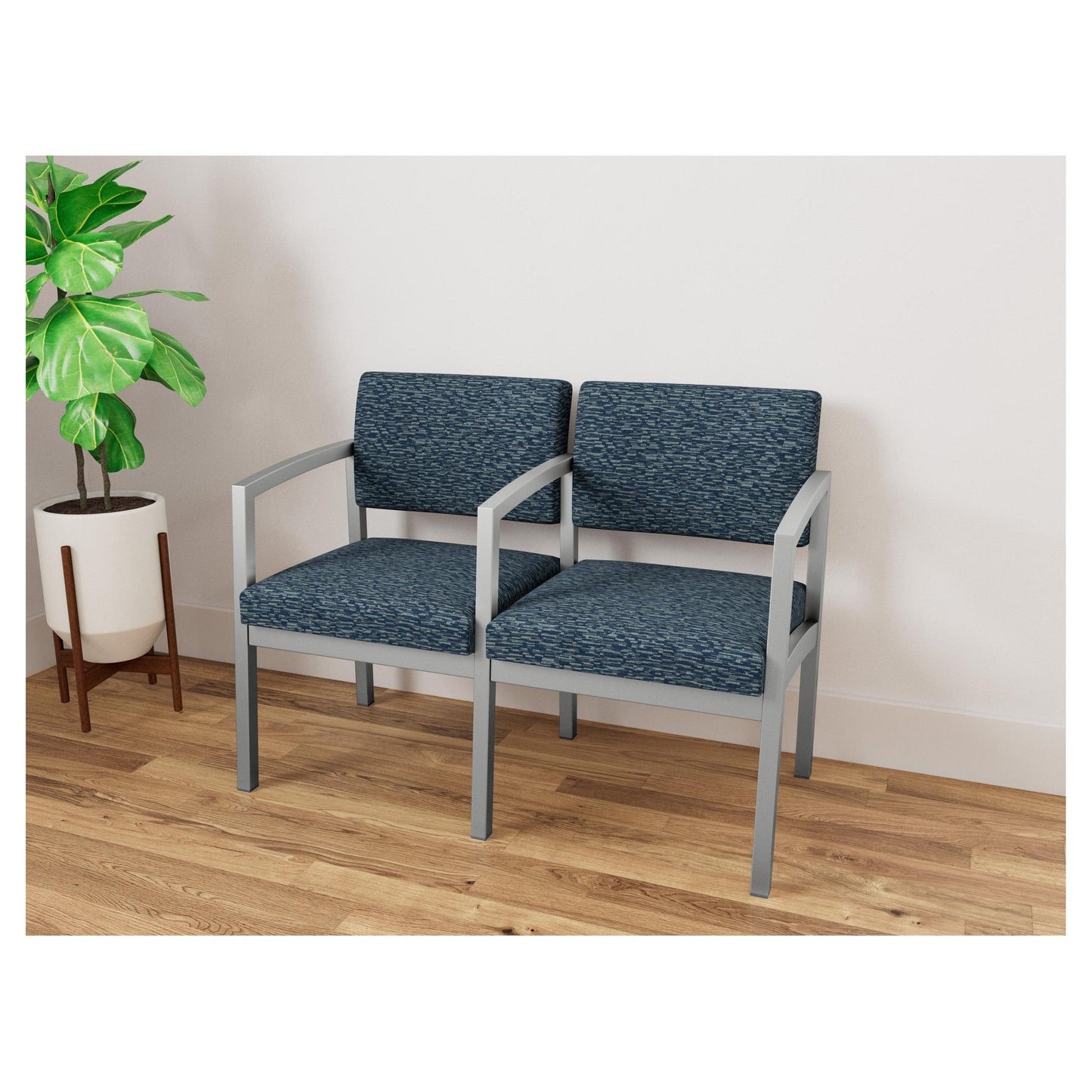 Lenox Steel Waiting Reception 2 Seat Tandem Seating Metal Frame