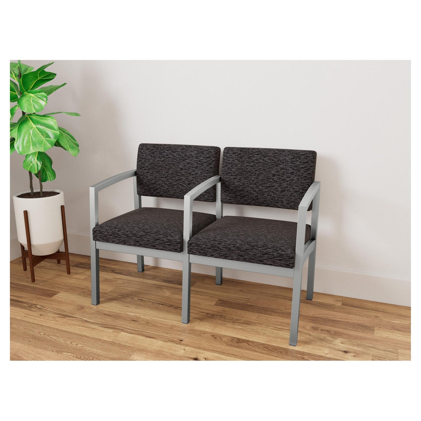Lenox Steel Waiting Reception 2 Seat Tandem Seating Metal Frame