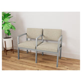 Lenox Steel Waiting Reception 2 Seat Tandem Seating Metal Frame