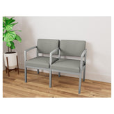 Lenox Steel Waiting Reception 2 Seat Tandem Seating Metal Frame