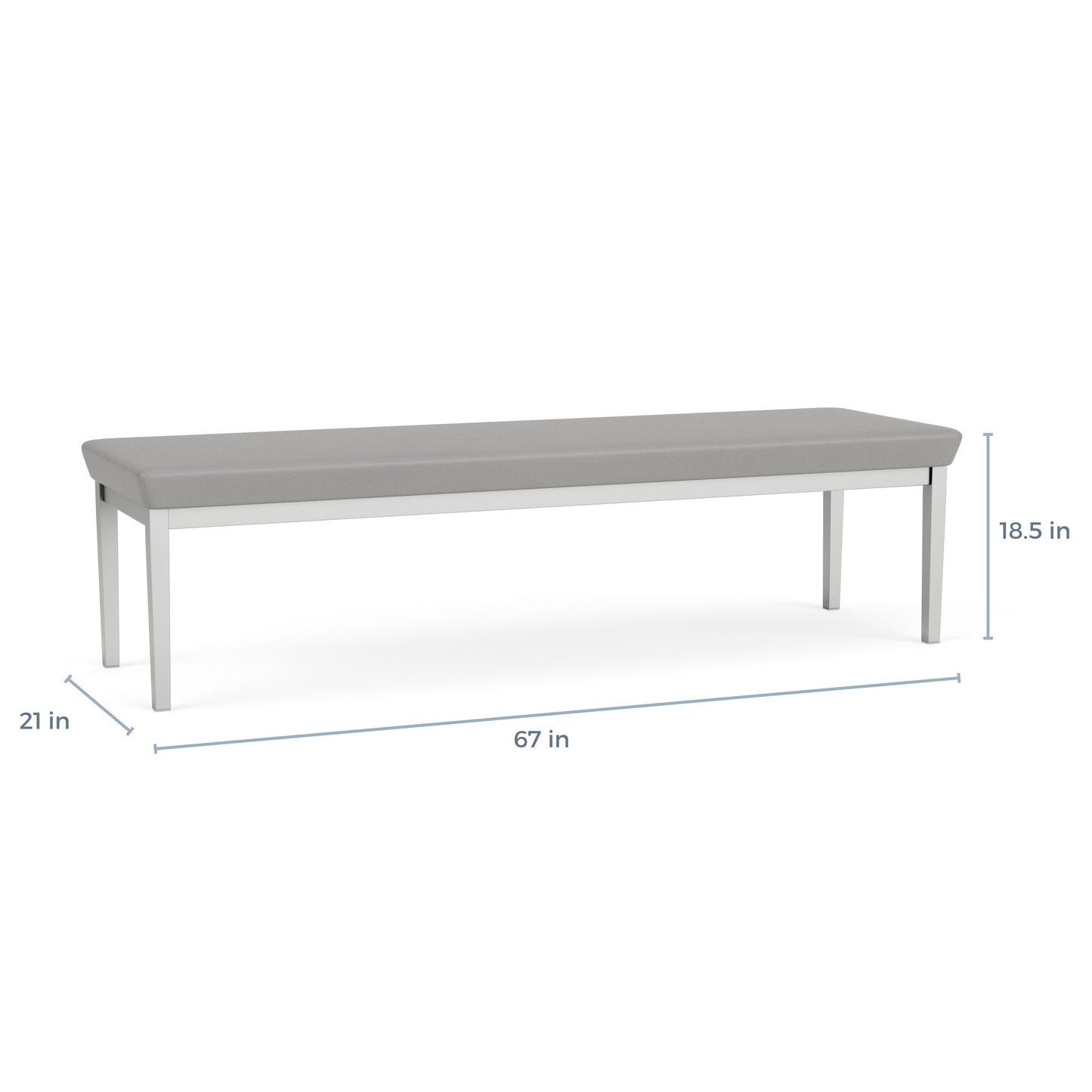 Lenox Steel Waiting Reception 3 Seat Bench Metal Frame