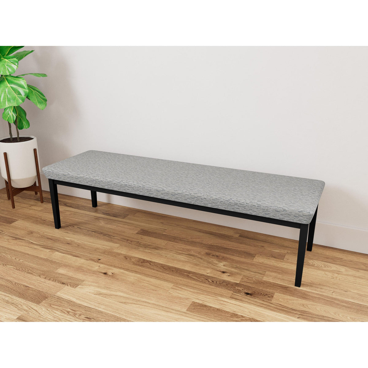 Lenox Steel Waiting Reception 3 Seat Bench Metal Frame