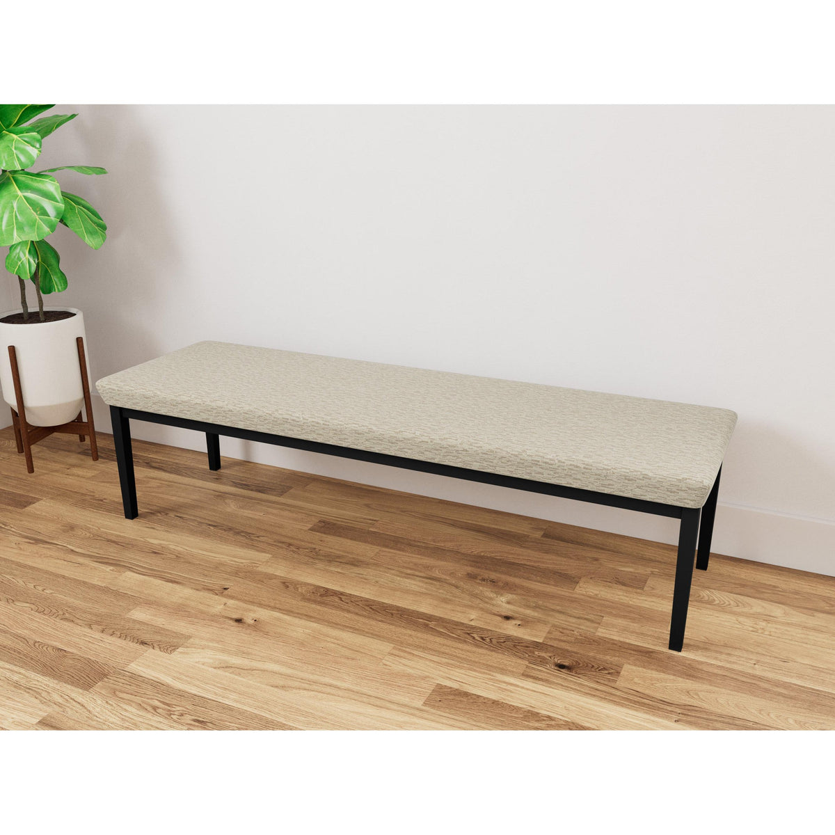 Lenox Steel Waiting Reception 3 Seat Bench Metal Frame