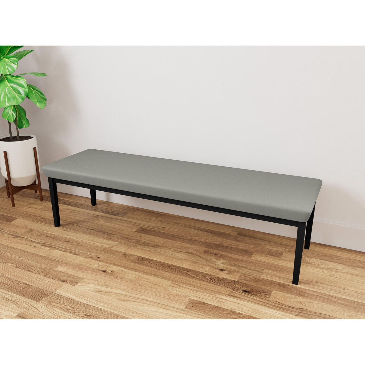 Lenox Steel Waiting Reception 3 Seat Bench Metal Frame
