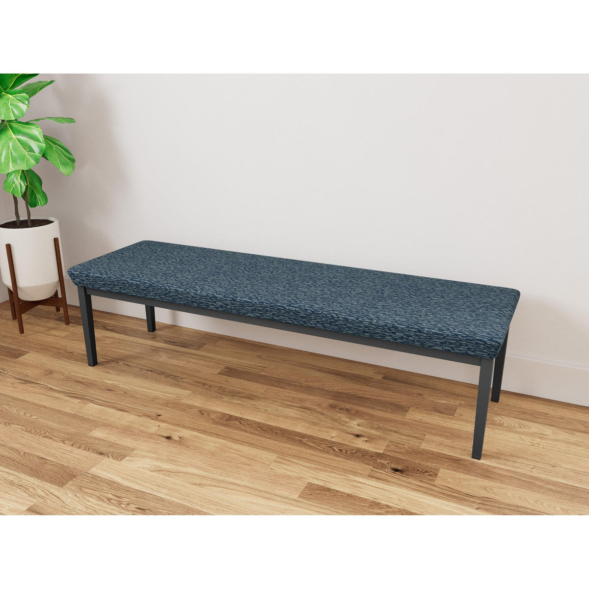Lenox Steel Waiting Reception 3 Seat Bench Metal Frame