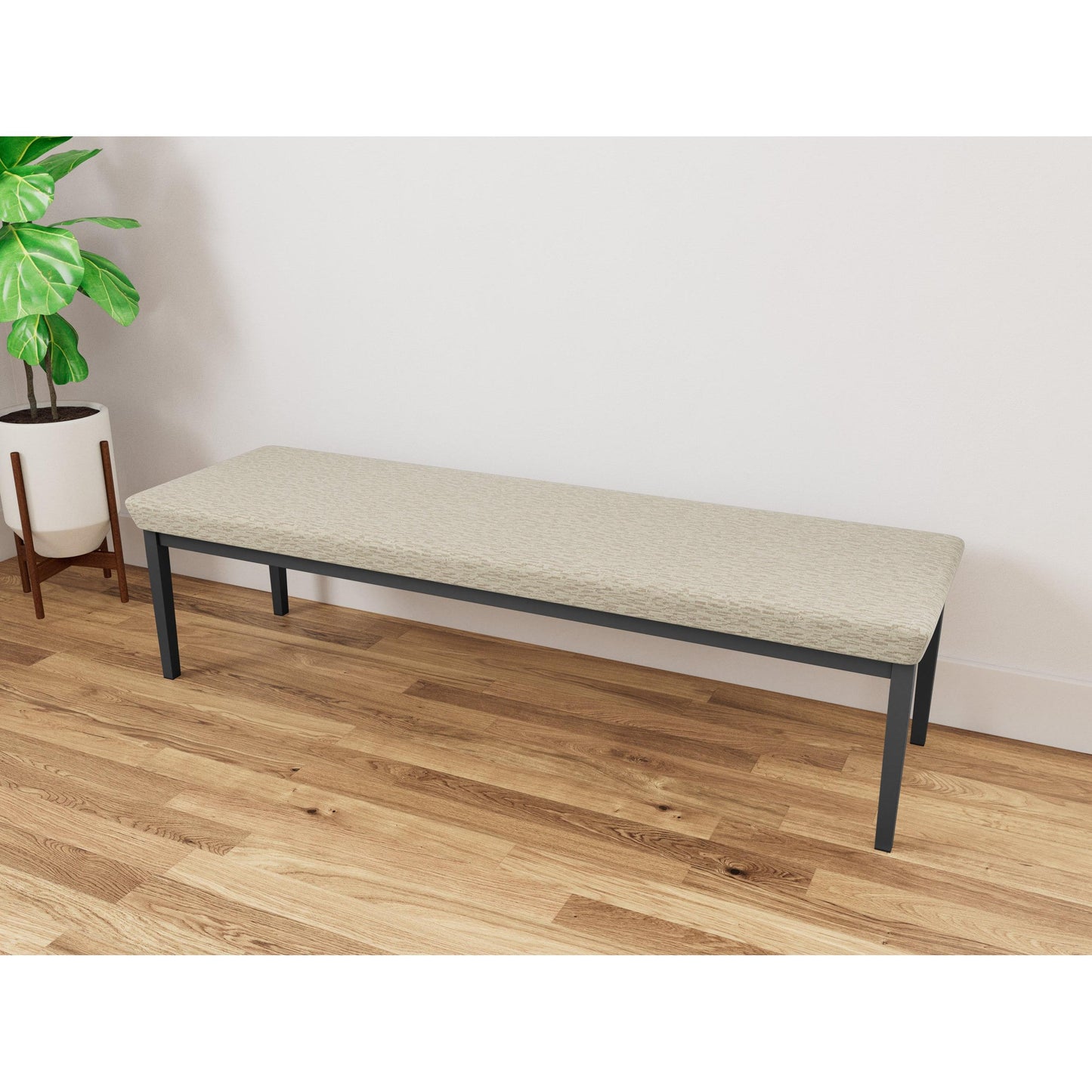 Lenox Steel Waiting Reception 3 Seat Bench Metal Frame