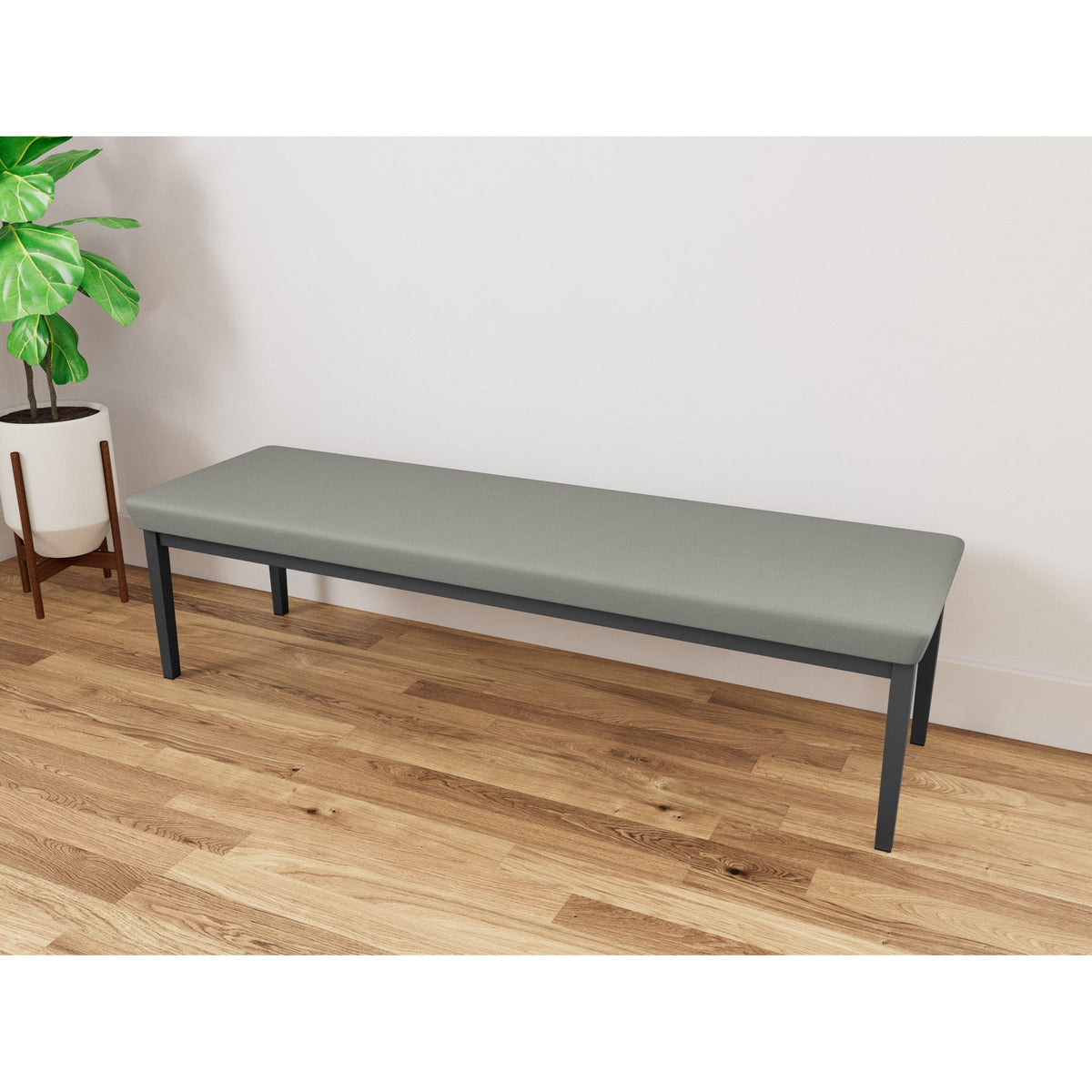Lenox Steel Waiting Reception 3 Seat Bench Metal Frame