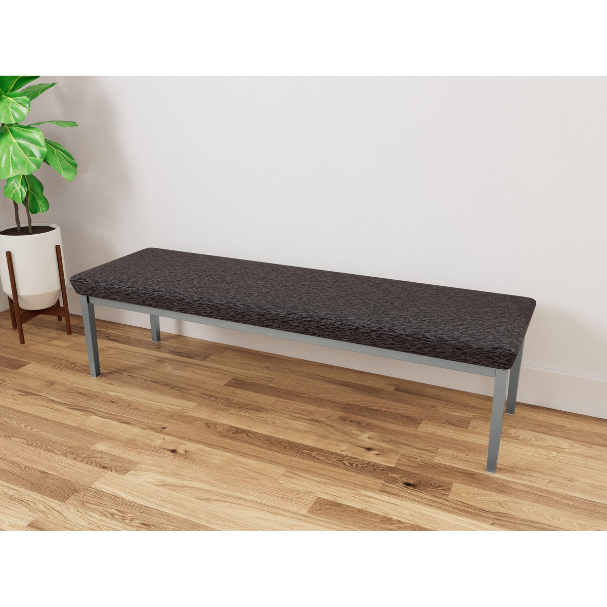 Lenox Steel Waiting Reception 3 Seat Bench Metal Frame