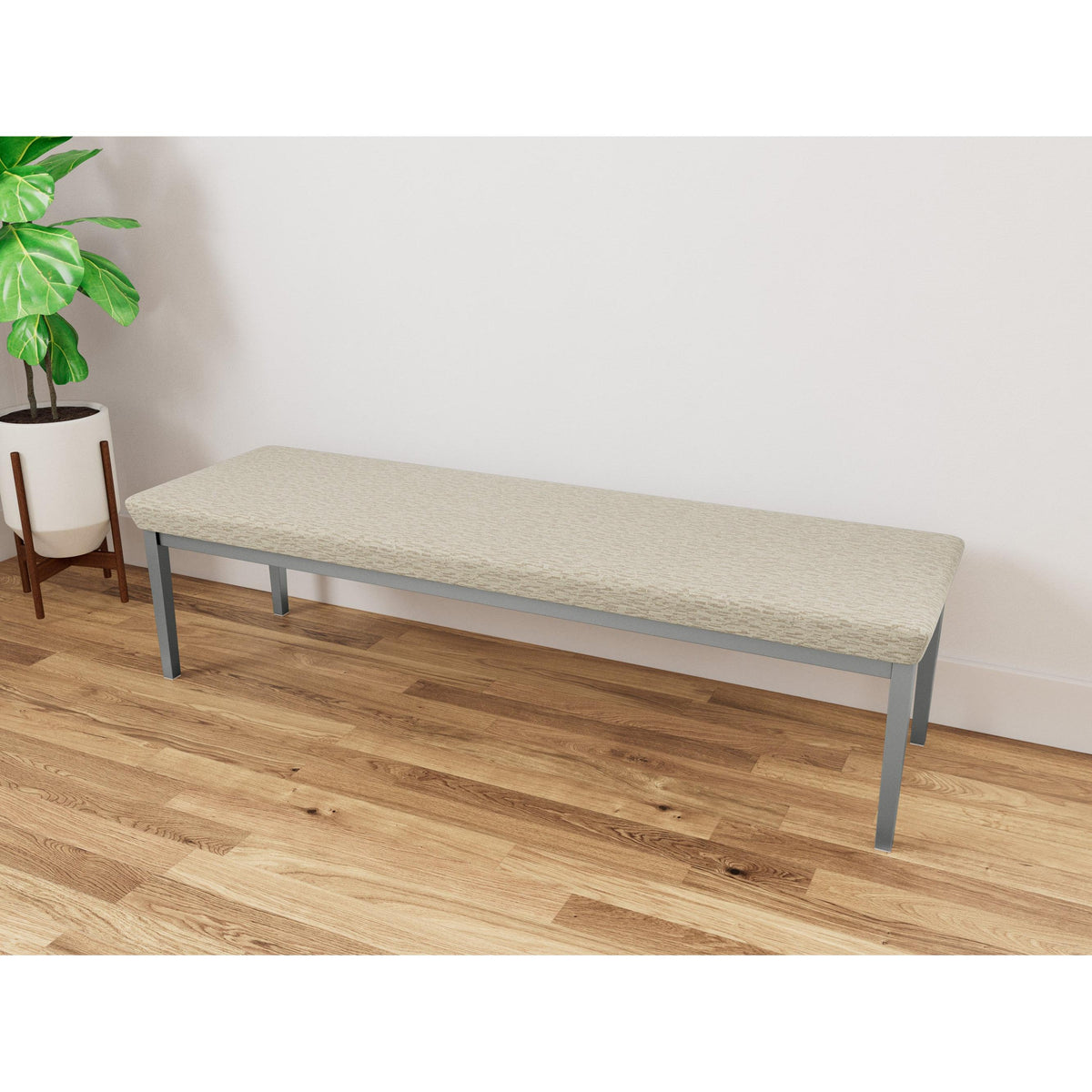 Lenox Steel Waiting Reception 3 Seat Bench Metal Frame