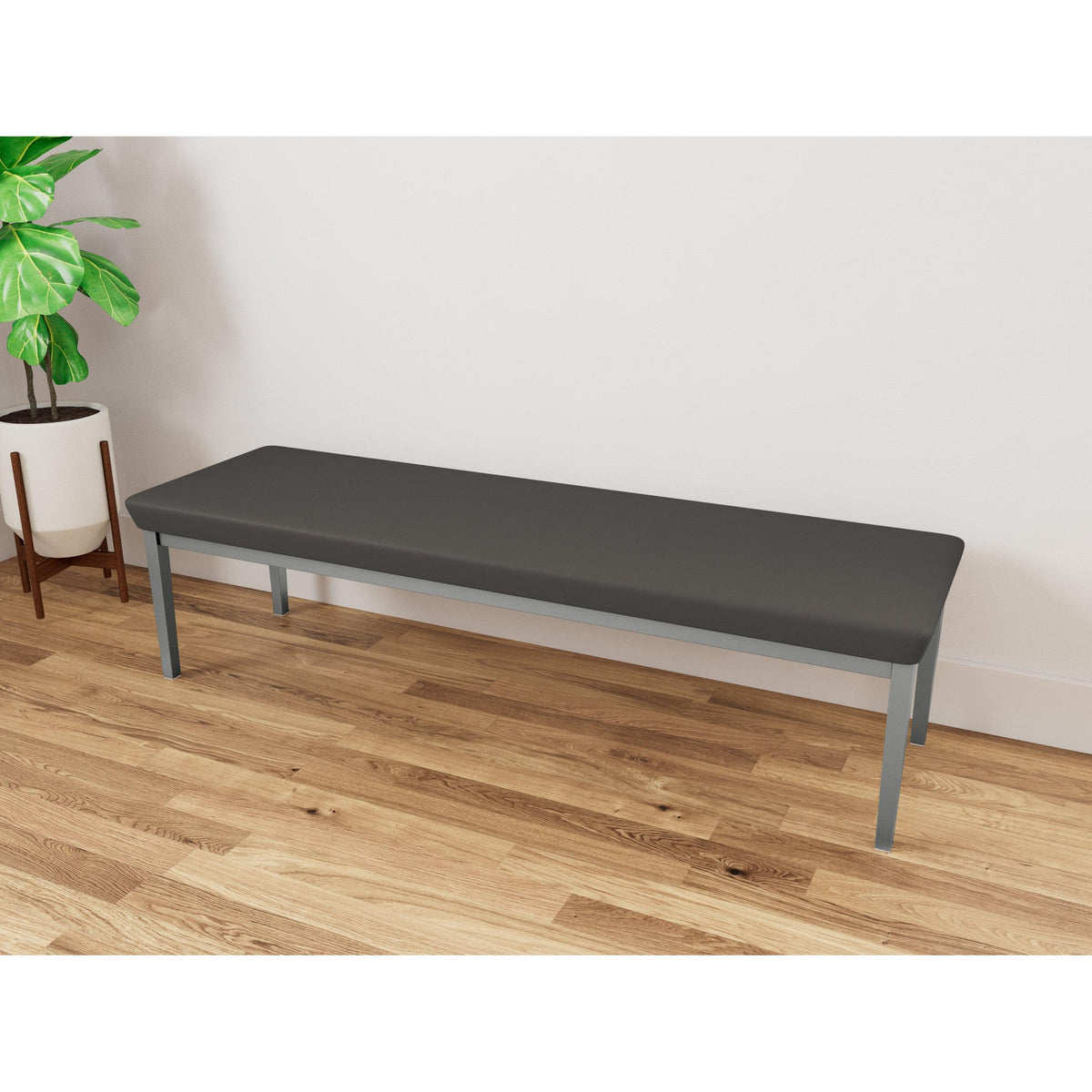 Lenox Steel Waiting Reception 3 Seat Bench Metal Frame