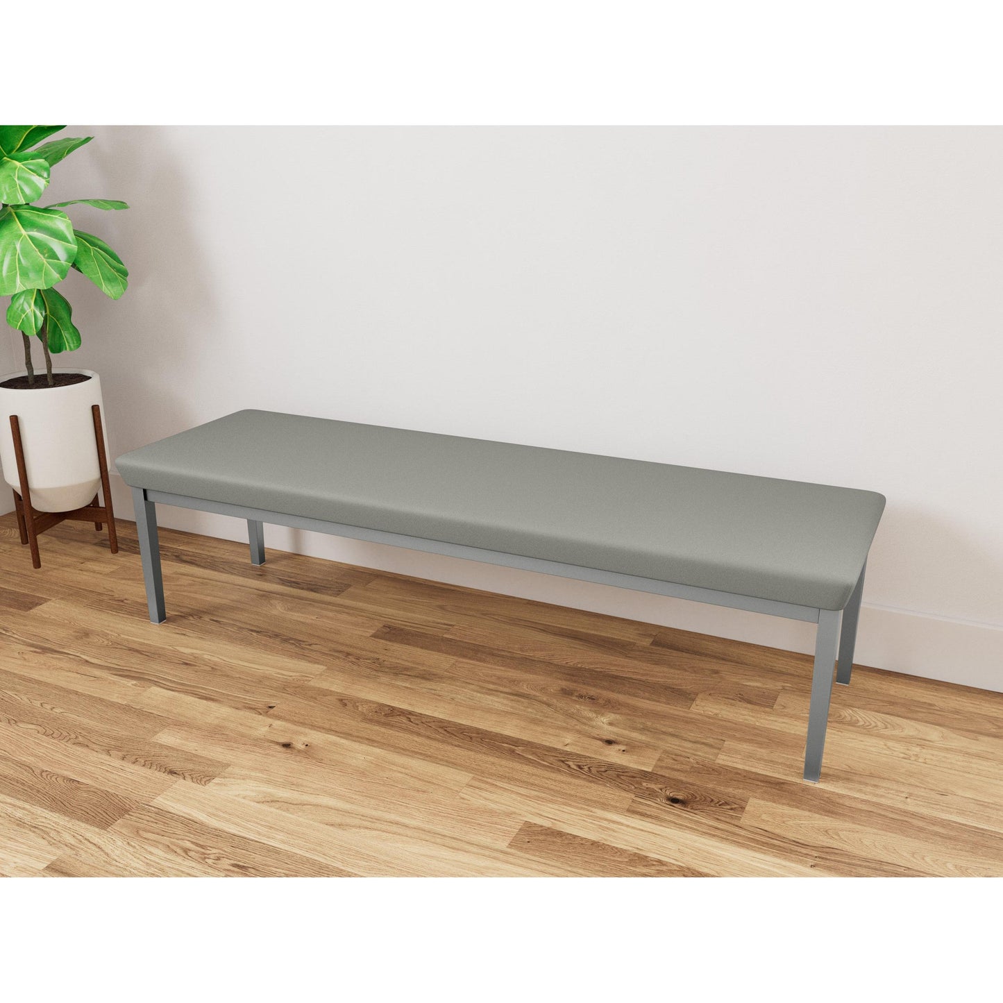 Lenox Steel Waiting Reception 3 Seat Bench Metal Frame