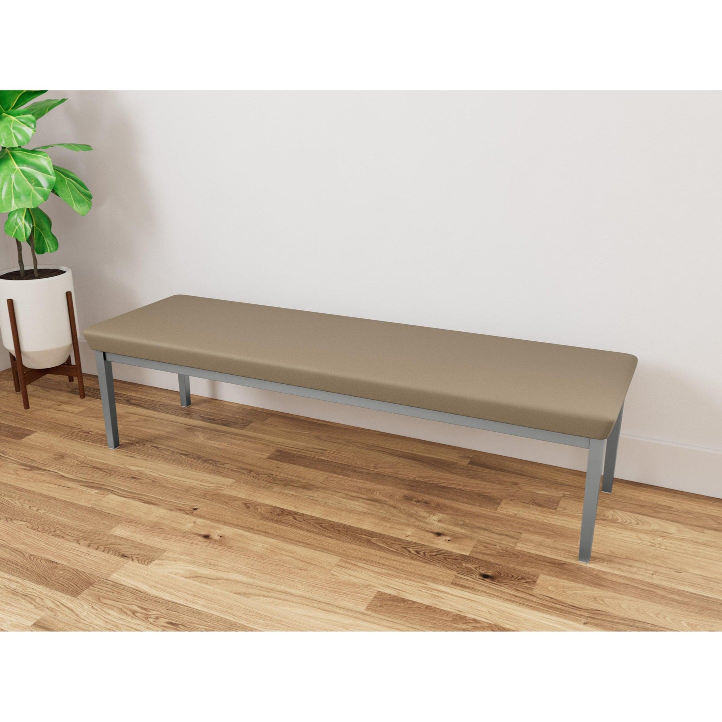 Lenox Steel Waiting Reception 3 Seat Bench Metal Frame