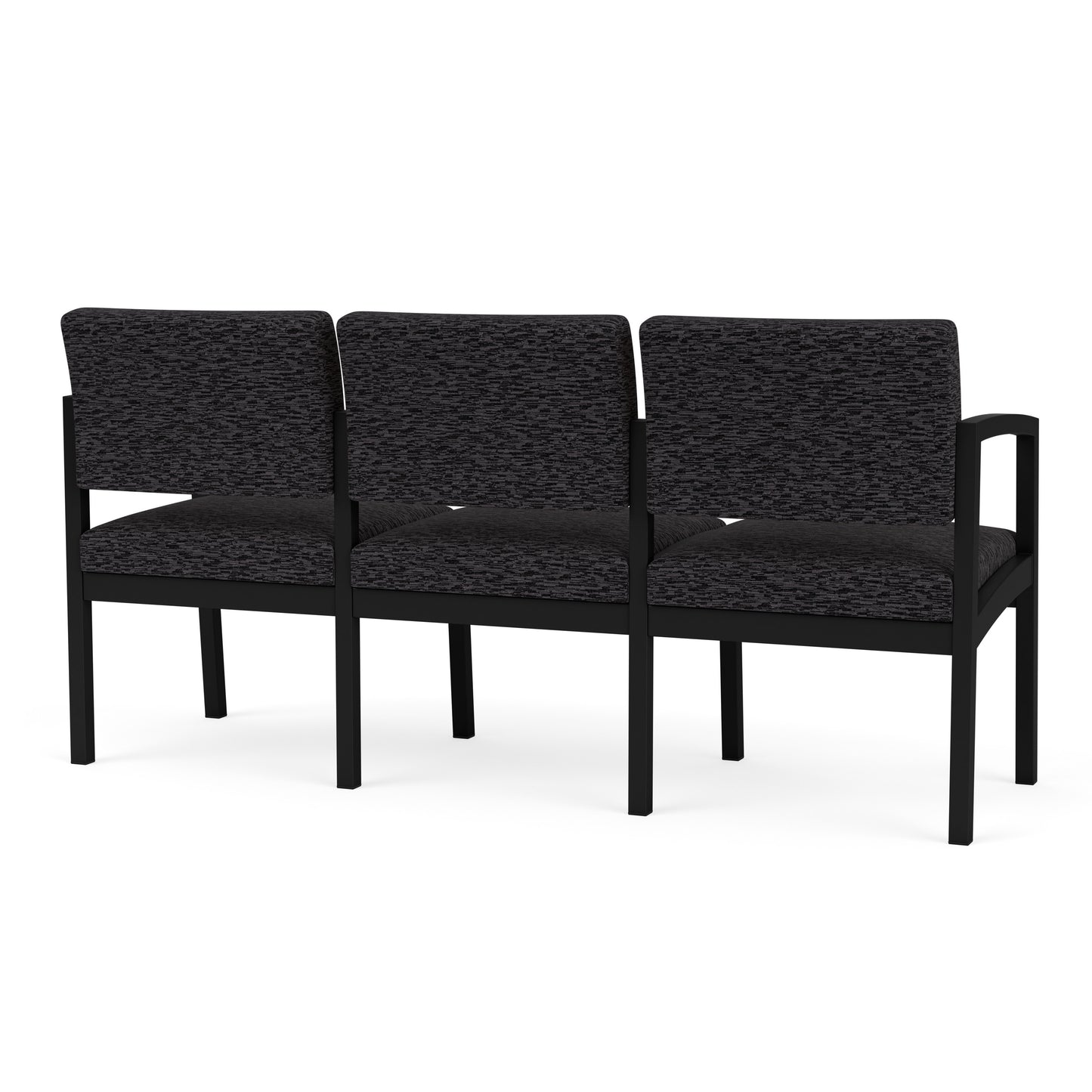 Lenox Steel Waiting Reception 3 Seat Tandem Seating Metal Frame No Center Arms