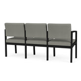 Lenox Steel Waiting Reception 3 Seat Tandem Seating Metal Frame No Center Arms